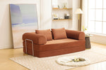 Perri - 79" Compressed Sofa, Rustic brown