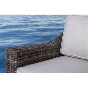 Outdoor 4 Person Garden Seating Set, Resin Wicker, Weather Resistant - Brown Mix