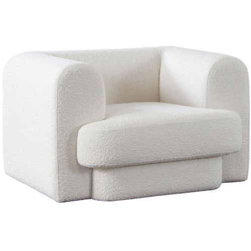 Form Chair in Ivory Boucle Fabric