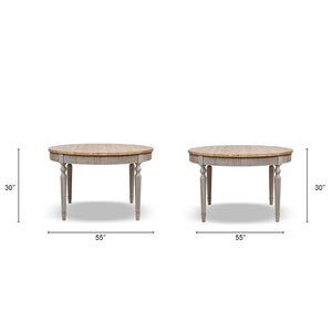Colette - Round Dining Table - Blue / Gray
