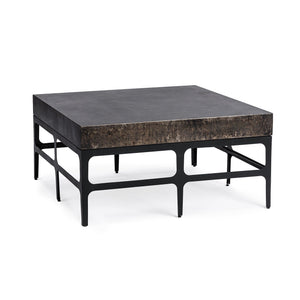 Adela coffee table in Rust Noir finish with sleek modern design, featuring a smooth tabletop and sturdy base from Classic Home.