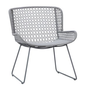 Korina - Outdoor Occasional Chair - Light Gray And Gray