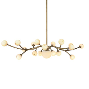 Flurry - 19 Light Pendant - Brass / White