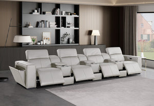 1224 - 7-Piece Modular Power Reclining Sofa In With 4 Power Recliners & Power Headrests