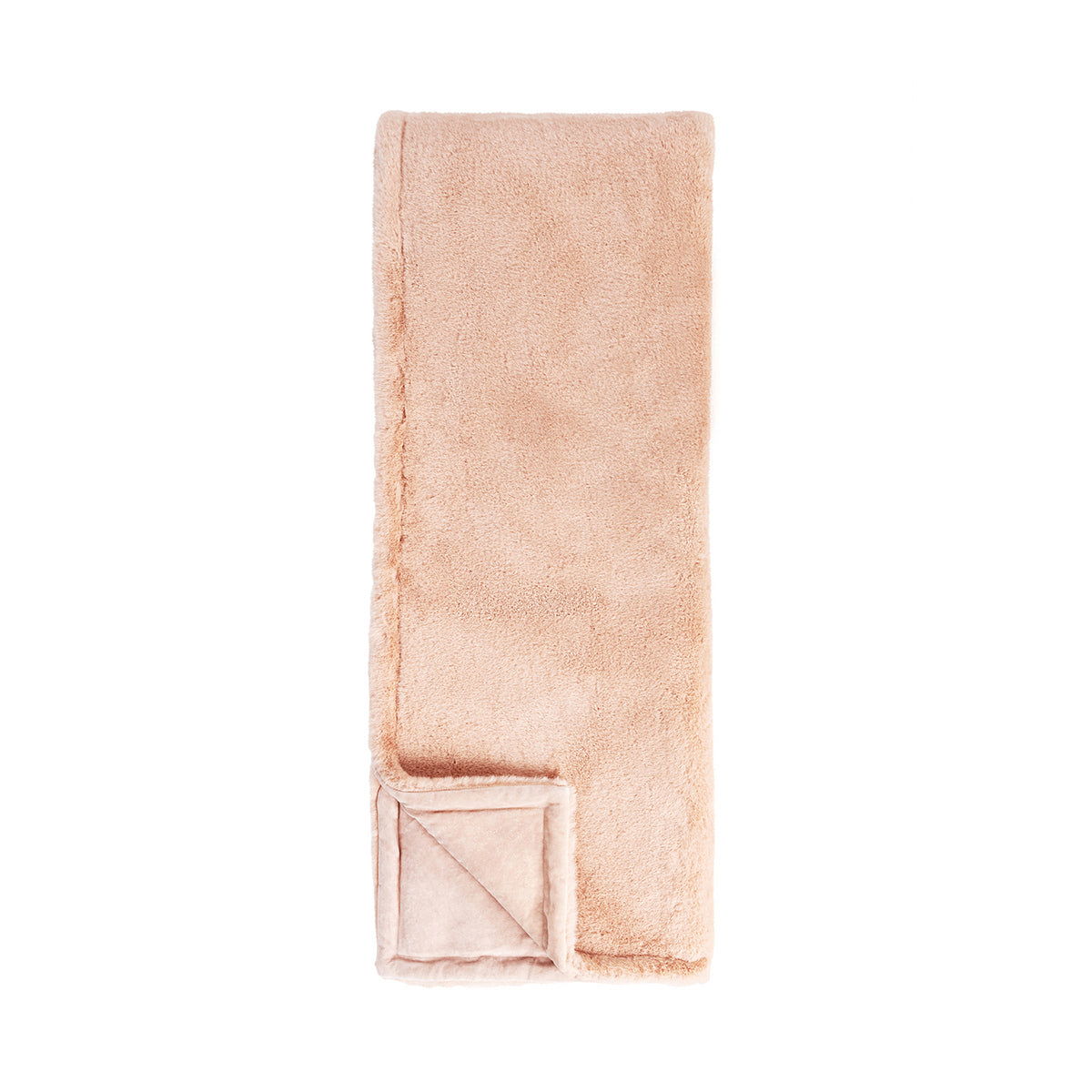 Soft beige Classic Home Taiga throw draped over a cozy armchair, showcasing its plush, textured fabric for added warmth and style.