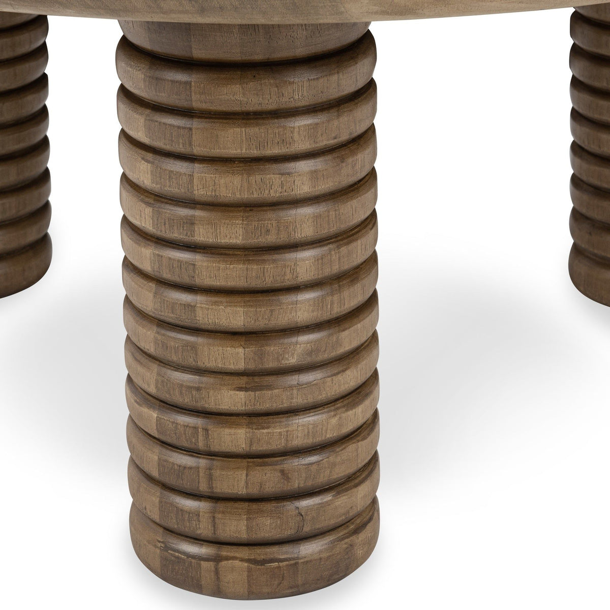 Ilaria - Reclaimed Wood Round Coffee Table - Sand Washed - R&R Furniture Gallery (Fountain Valley, CA)