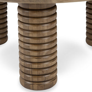 Ilaria - Reclaimed Wood Round Coffee Table - Sand Washed - R&R Furniture Gallery (Fountain Valley, CA)