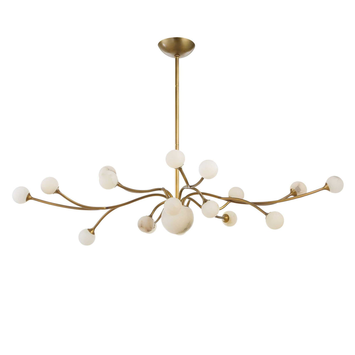 Flurry - 19 Light Pendant - Brass / White
