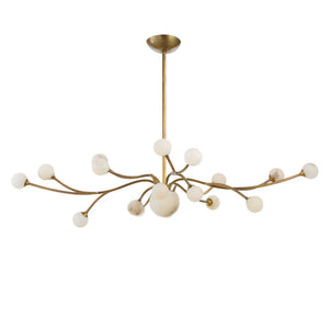 Flurry - 19 Light Pendant - Brass / White