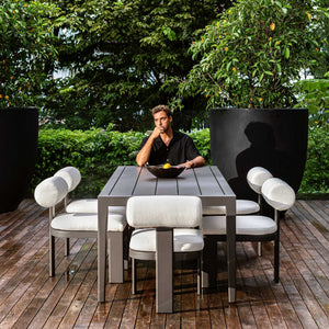 Polanco - Outdoor Aluminum Dining Table - Black