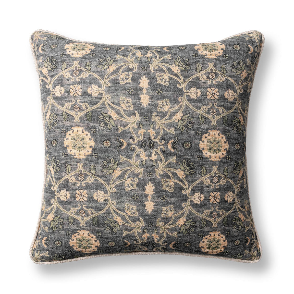 Blue Sea Multi Ira accent pillow by Classic Home featuring a vibrant, patterned fabric in a 22x22 inch size.