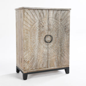 Classic Home Vivienne bar cabinet with wine storage, featuring sleek wood finish and elegant design for stylish beverage organization.