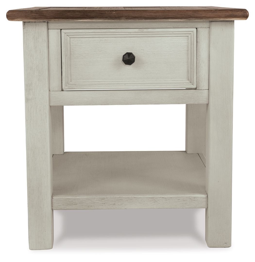 Bolanburg - Rectangular End Table - White / Brown / Beige - R&R Furniture Gallery (Fountain Valley, CA)