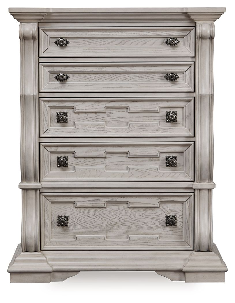 Bruchandi - Five Drawer Chest - Antique White - R&R Furniture Gallery (Fountain Valley, CA)