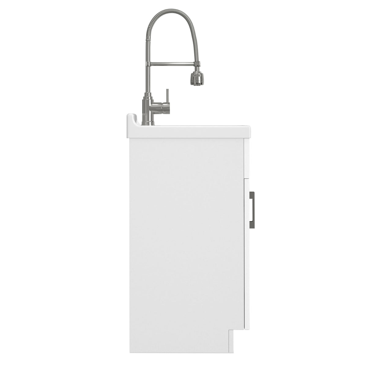 Hennessy - Deluxe Laundry Utility Sink And Cabinet - White