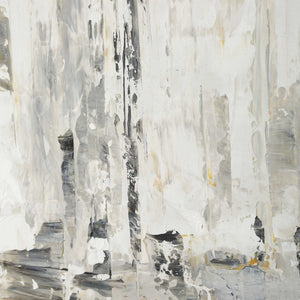 Hours In Silence - Abstract Art - Black / Brown / Gray / White / Woodtone