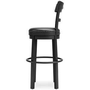 Valebeck - Tall Upholstered Swivel Barstool - R&R Furniture Gallery (Fountain Valley, CA)