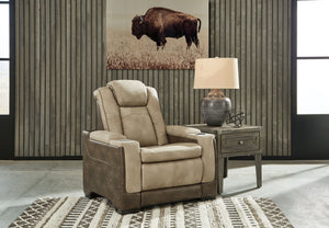 Next-Gen Durapella - Pwr Recliner/Adj Headrest - R&R Furniture Gallery (Fountain Valley, CA)