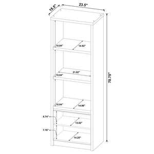 Sloat - 3 Shelf Media Tower With Cabinet Storage - Black