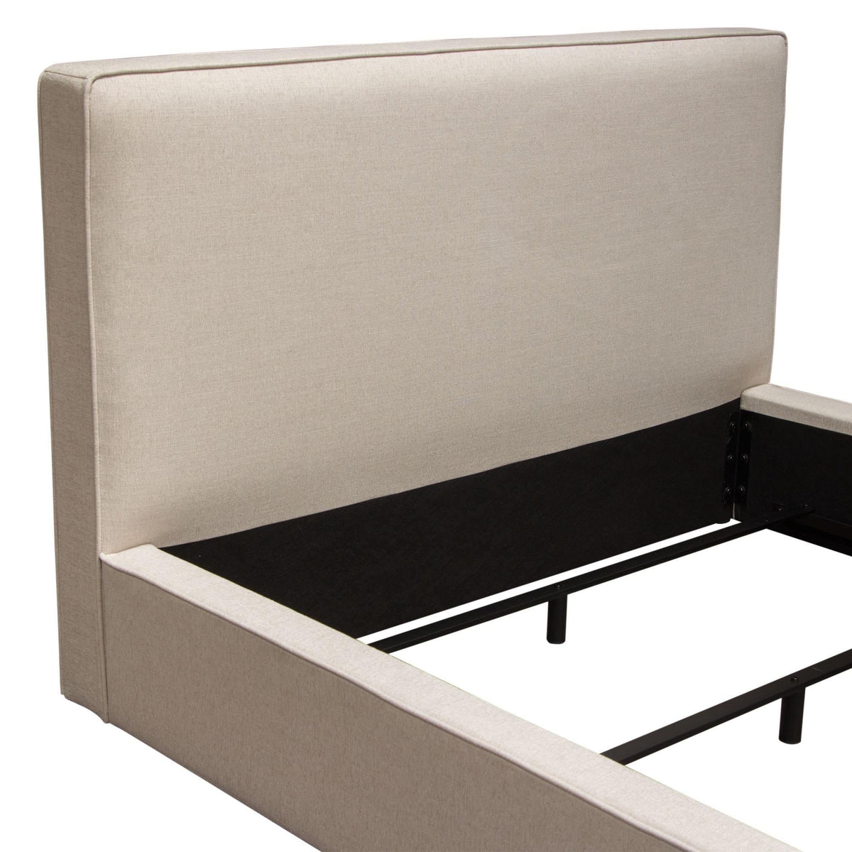 Cloud 43" Low Profile Eastern King Bed in Sand Fabric by Diamond Sofa