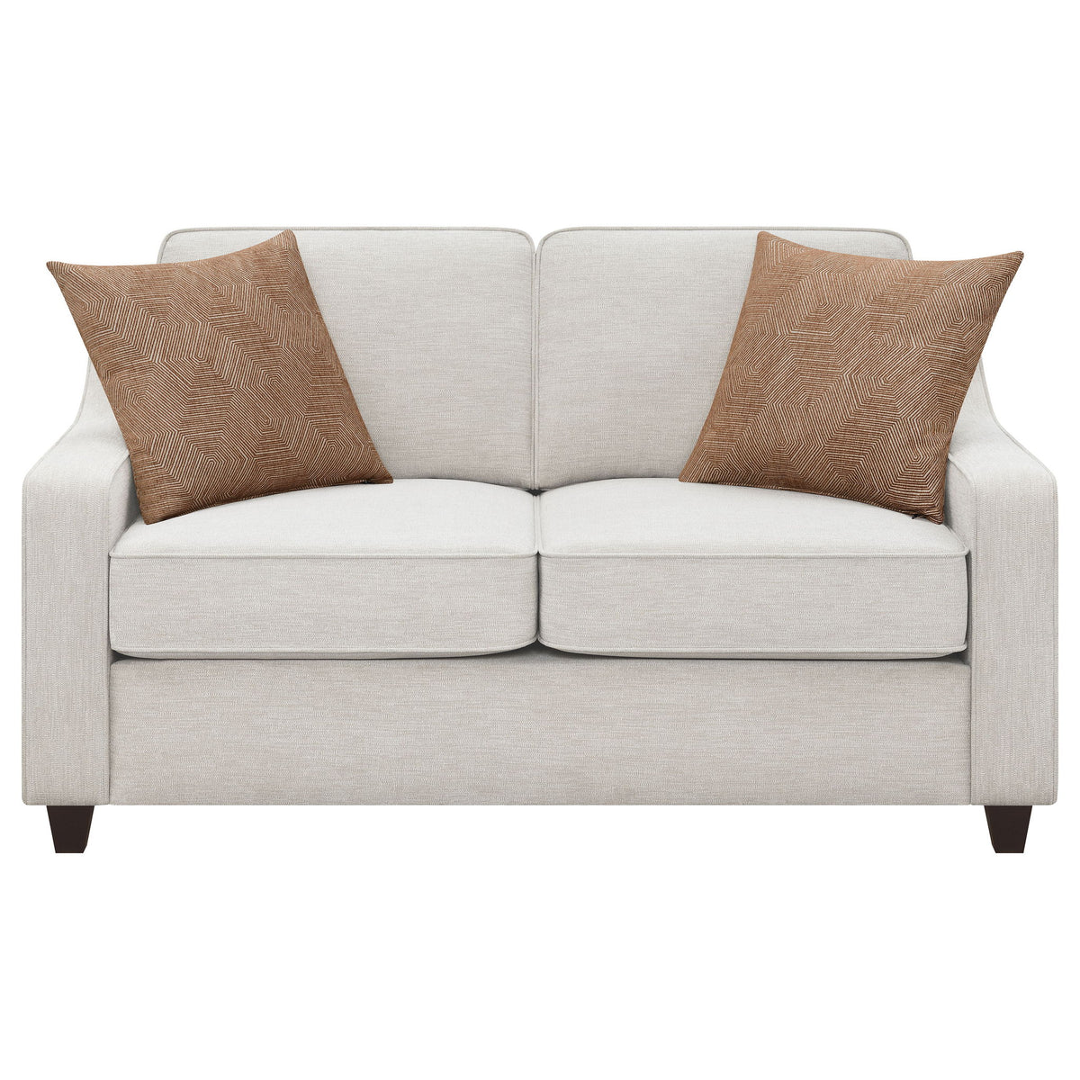 Mahaffey - 2 Piece Track Arm Living Room Set - Beige