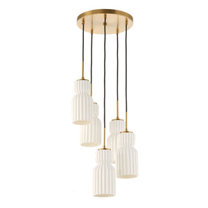 Vanier - 5 Light Cluster Pendant - Gold