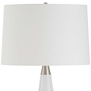 Quinn - Table Lamp - White & Silver