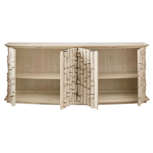 Spindle - 4 Door Cabinet - Woodtone