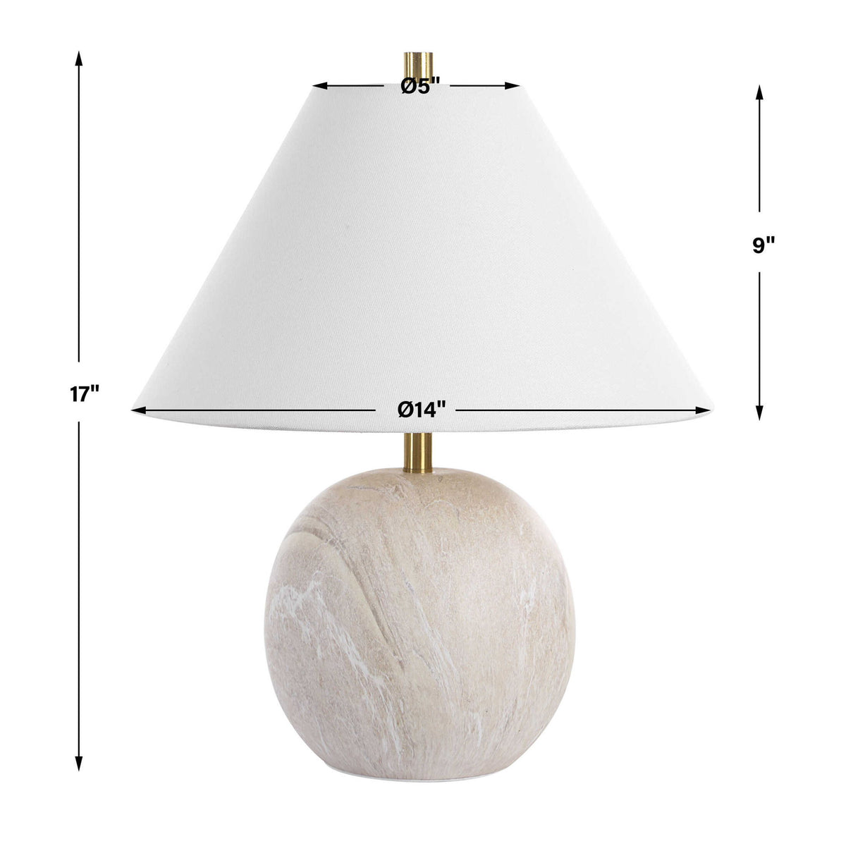 Table Lamp - White & Beige