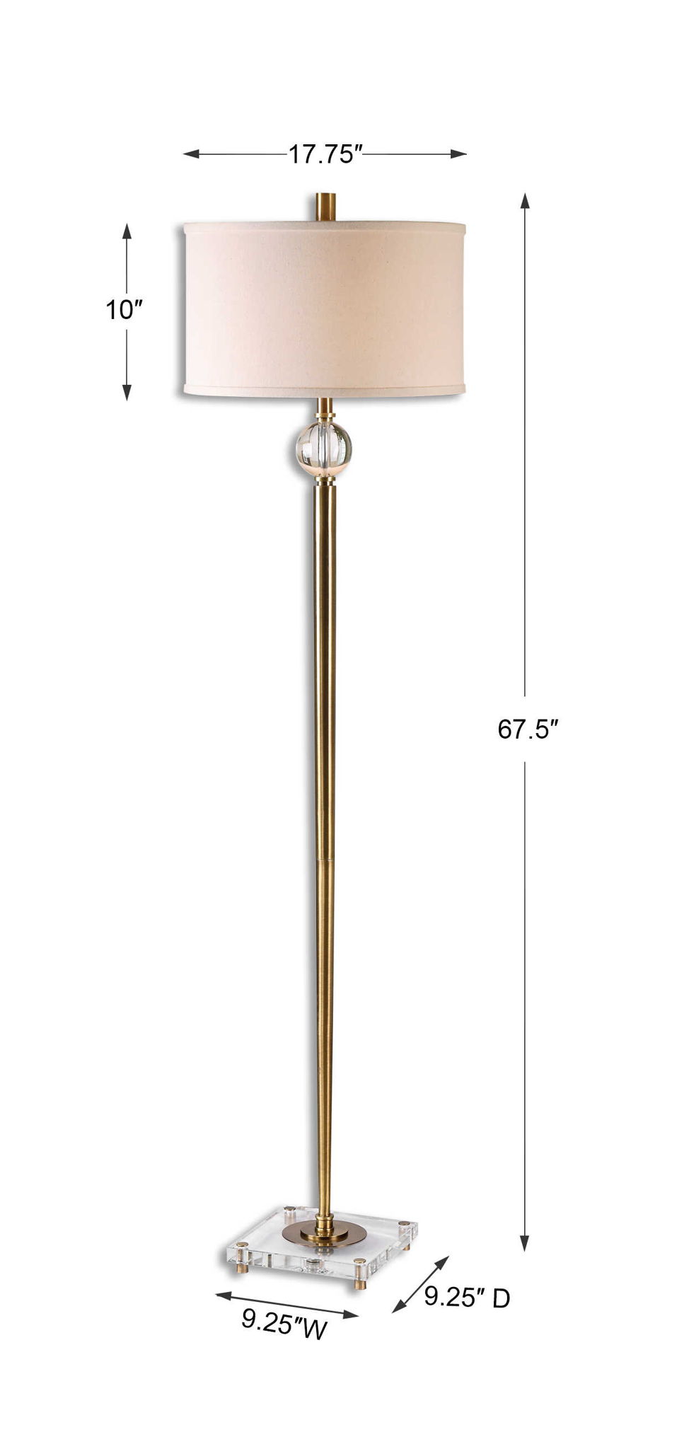 Mesita - Floor Lamp - Brass