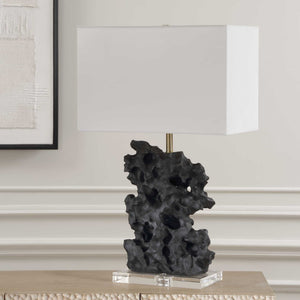 Basalt - Black Stone Table Lamp