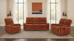 Navarro 3-piece Upholstered Reclining Sofa Set Orange