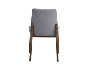 Kaela - 7 Pieces Dining Room Set - Light Gray / Walnut
