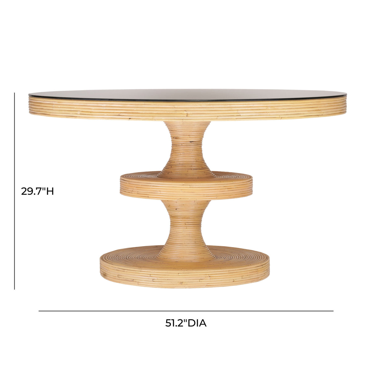 Apollonia - Rattan Round Dining Table - Natural - R&R Furniture Gallery (Fountain Valley, CA)