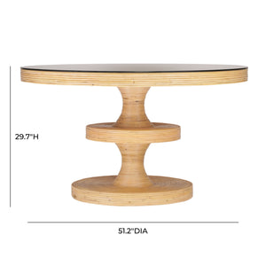 Apollonia - Rattan Round Dining Table - Natural - R&R Furniture Gallery (Fountain Valley, CA)