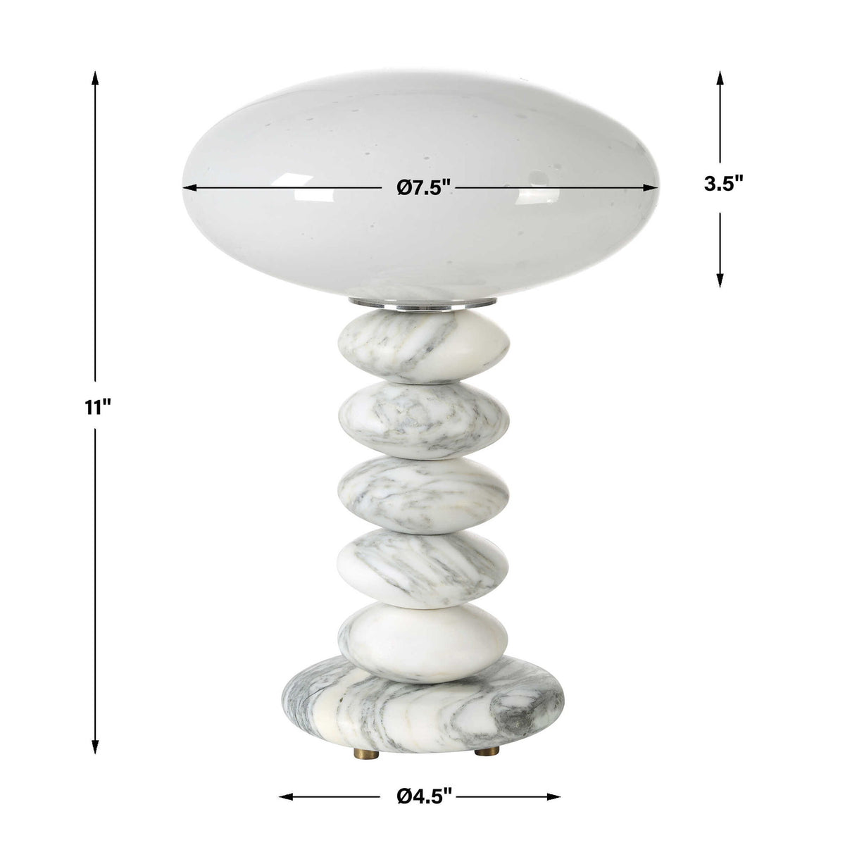 Washed Stones - Mini Lamp - White
