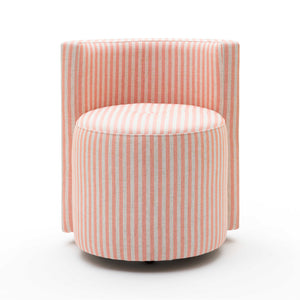 Alyssa striped rolling desk chair by TOV Furniture with a modern, colorful fabric design and adjustable height for office use.