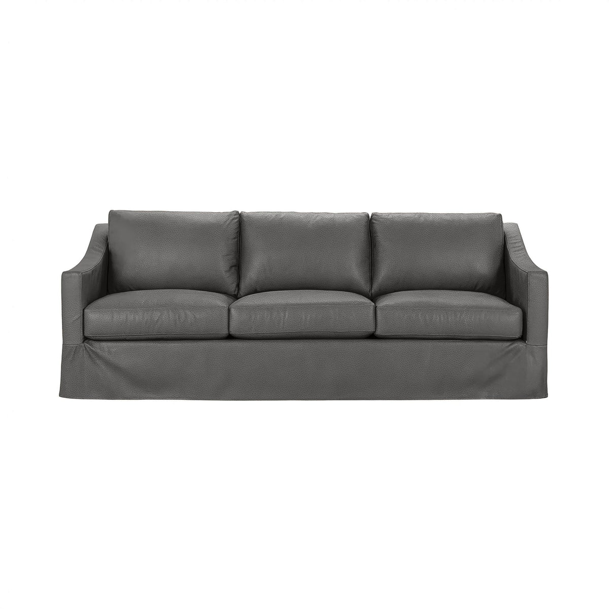 Classic Home Kipton upholstered sofa with plush cushioning and neutral fabric, perfect for living room seating.