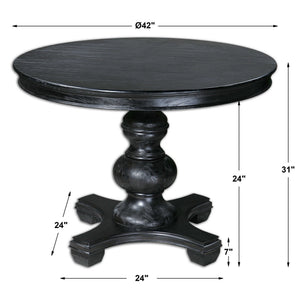 Brynmore - Wood Grain Round Table - Black