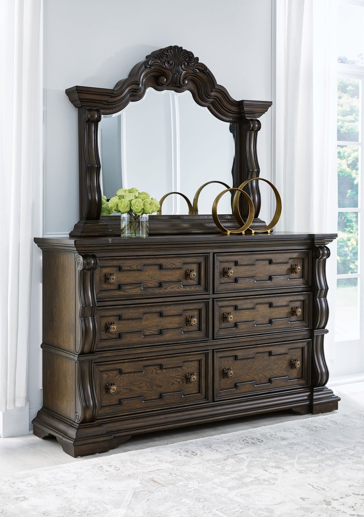 Maylee - Dresser And Mirror - Dark Brown - R&R Furniture Gallery (Fountain Valley, CA)