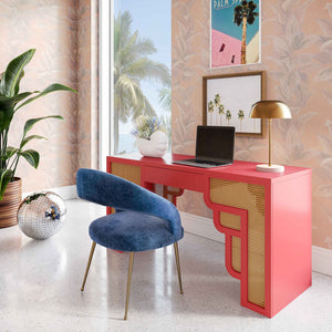 Suzie - Rattan Executive Desk - R&R Furniture Gallery (Fountain Valley, CA)