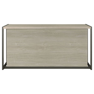 Brisley - Office Desk With Adjustable Keyboard Tray And 3 Drawer Storage - Beige / Gray