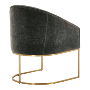 Hanni - Dining Chair - Charcoal / Gold