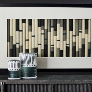 Flaxen Scroll - Shadow Box - Black / Blue / White