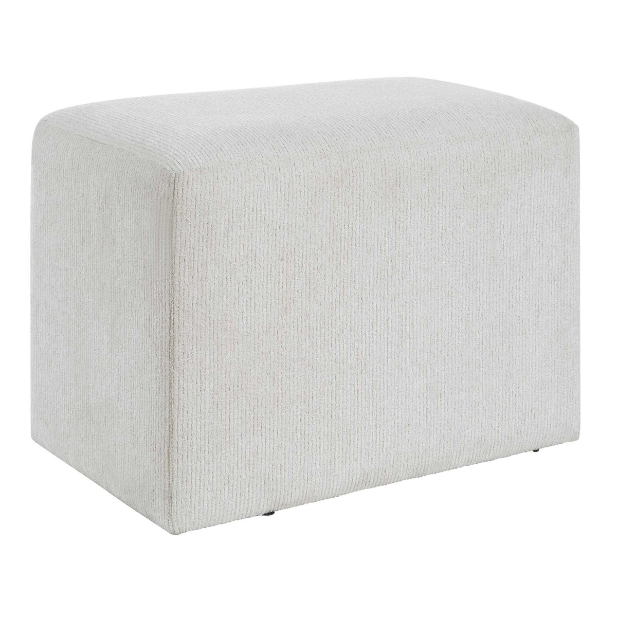 Upholstered Accent Stool - Off-White