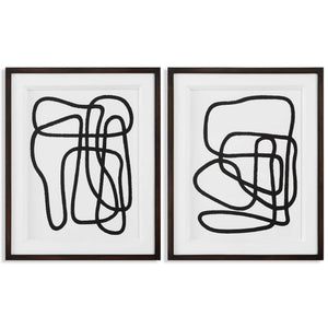 Entangle - Framed Prints (Set of 2) - Black / White