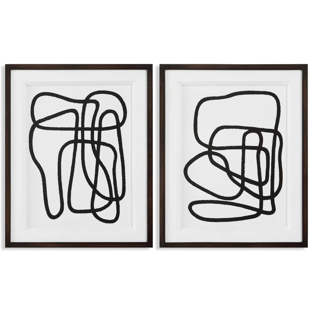 Entangle - Framed Prints (Set of 2) - Black / White
