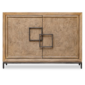Paltrow - Burl 2 Door Cabinet - Woodtone