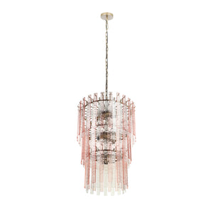 Hampshire - 3-Tier Chandelier - Pink - R&R Furniture Gallery (Fountain Valley, CA)