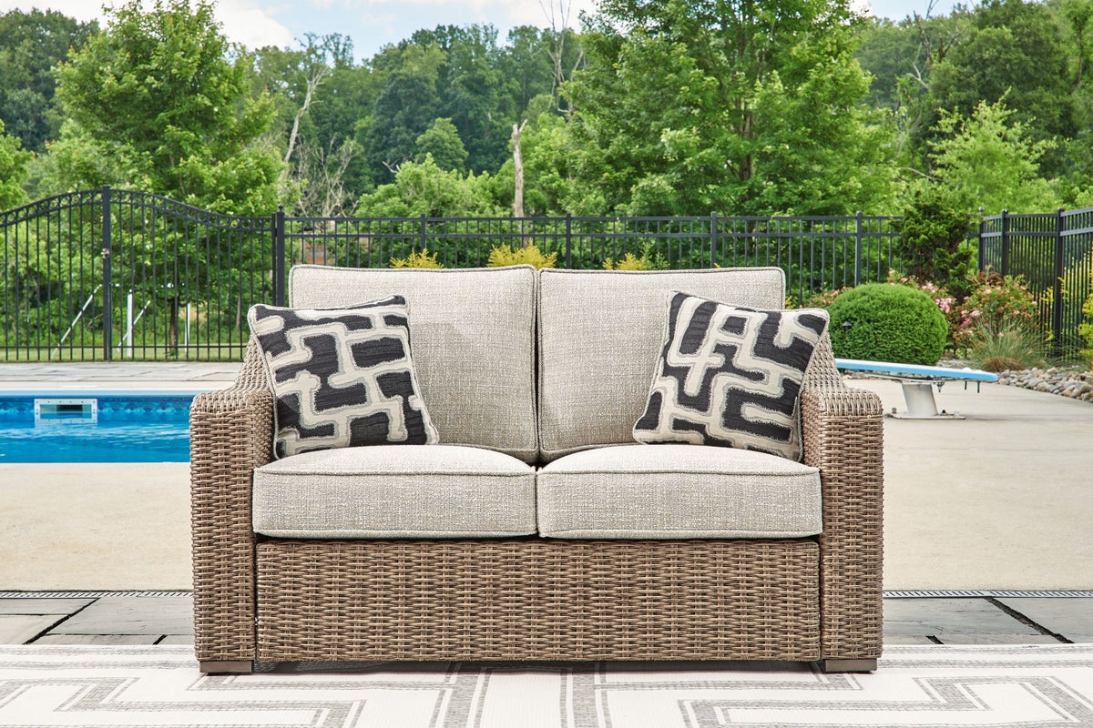 Beachcroft - Loveseat With Cushion - Beige - R&R Furniture Gallery (Fountain Valley, CA)